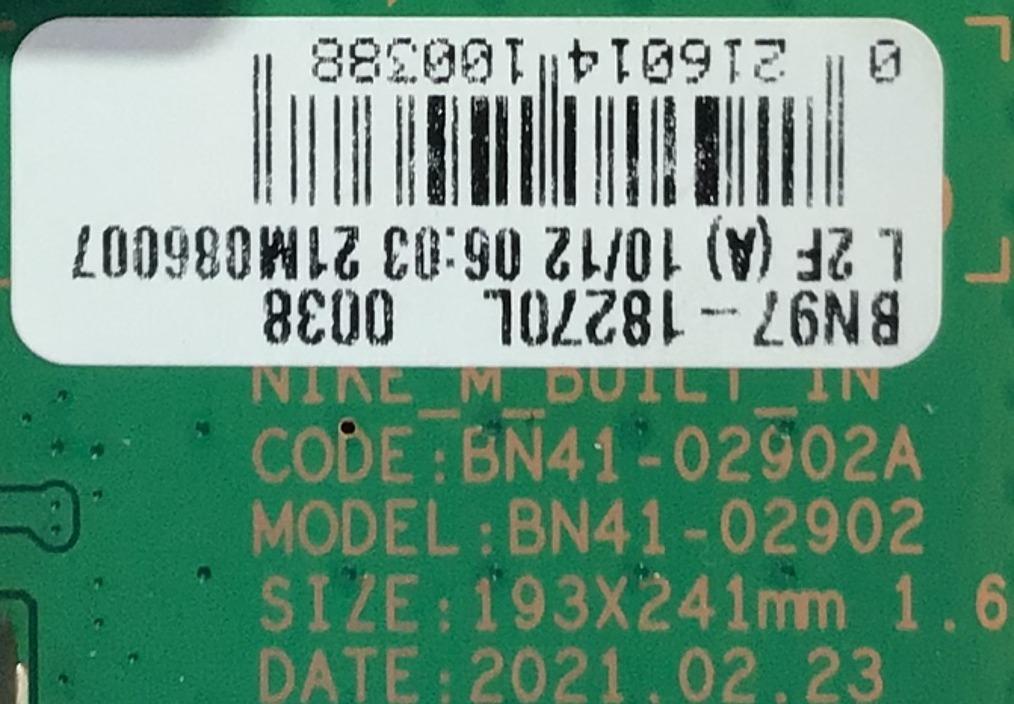 MAIN PARA SMART TV SAMSUNG 4K RESOLUCION ( 3840x2160 ) UHD CON HDR / NUMERO DE PARTE BN94-16906J / BN41-02902A / BN9416906J / BN97-18270L / 16906J / 011007058781 / PANEL CY-TT075FMEV2H / DISPLAY HV750QUB-S7B / MODELO QN75Q80AAFXZA BA01 - Imagen 2